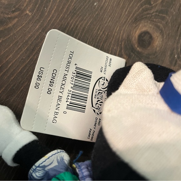 Vintage Disney Store - 9" Beanie Bag Plush‎ - Tourist Mickey & Hula Minnie - Picture 8 of 8